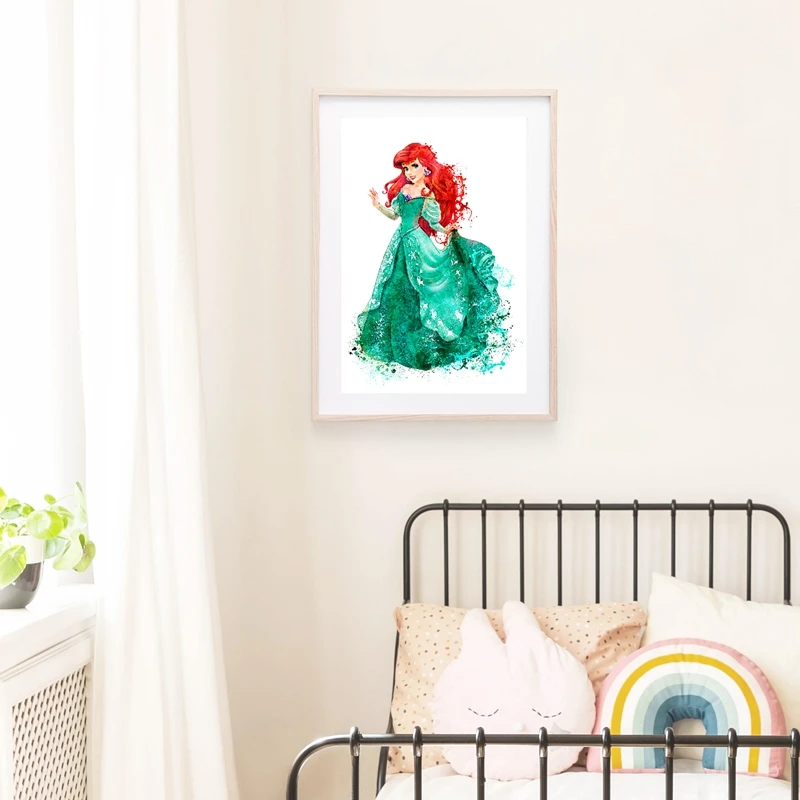 Little Mermaid poster print kids room decor