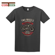 Vintage Cool motocicleta camiseta hombres moda dos ruedas para siempre camiseta Streetwear Custom Moto Rider Tees Dropship Retro Ropa