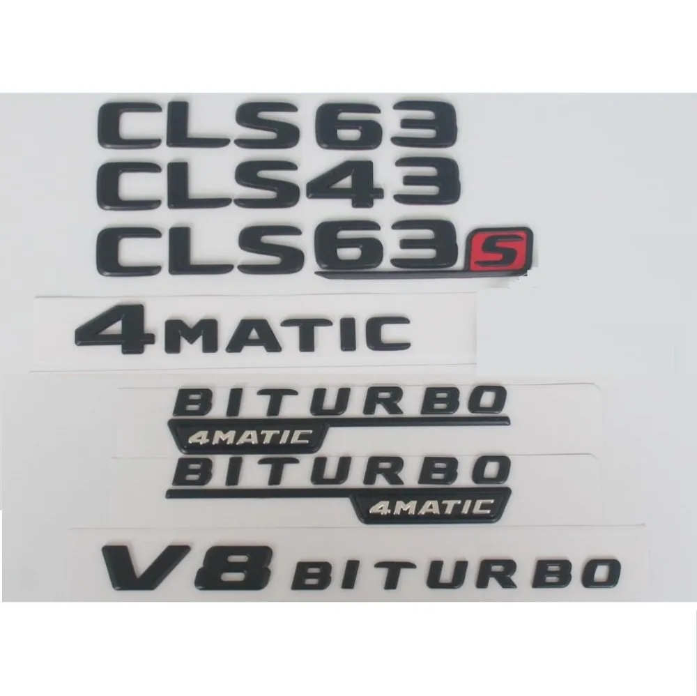 Matte Black Trunk Letters Badges Emblems Sticker for Mercedes Benz 