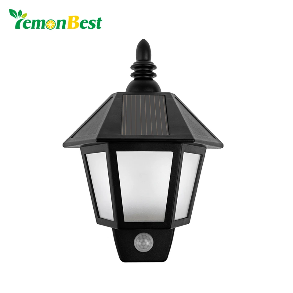 

Waterproof LED Solar Light Motion Sensor Outdoor Activated Hexagonal Wall Lamp Garden Automatically ON at Night Path Lighting