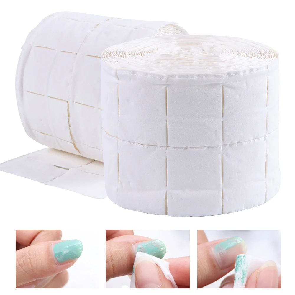 500pcs/roll Nail Cotton Wipes UV Gel Nail Tips Polish Remover Cleaner