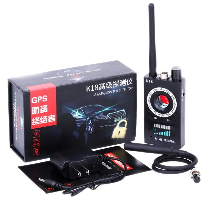 1MHz-6.5GHz K18 Anti Spy RF Detector Camera Wireless Bug Detect GSM Listening Device Finder Radar Radio Scanner