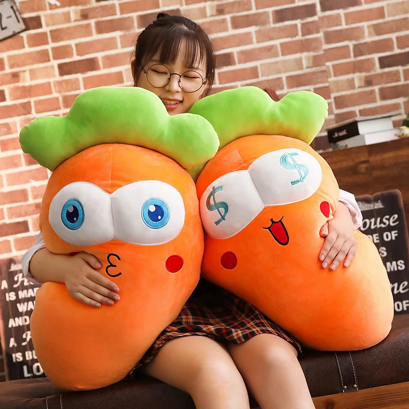 

Hot 45/65/85cm Cretive Simulation Plush Toy Stuffed Carrot Stuffed With Down Cotton Super Soft Pillow Intimate Gift For Girl