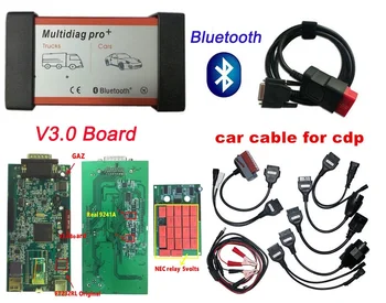 

DHL 10pcs/lot Multidiag Pro+ CDP TCS v3.0 board OBDII Scanner 2015.R2/R3 CAR/TRUCK 3 in 1 Diagnostic tool Keygen+8 car cables