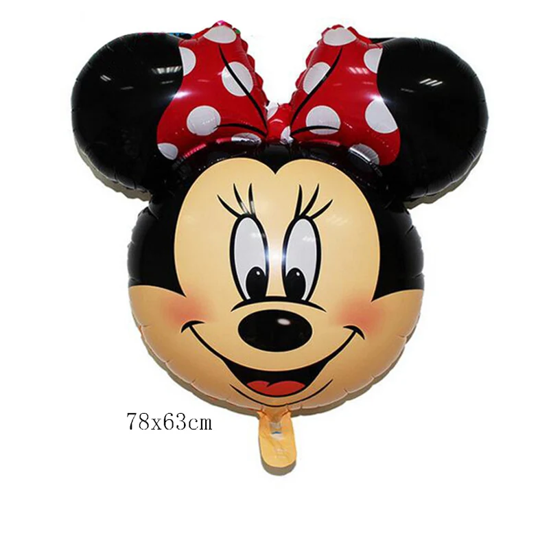 1 шт. фольгированный шар с Микки и Минни Маус, украшение для дня рождения, маленький шар с Микки Маусом, средний шар с головой Микки, детские игрушки