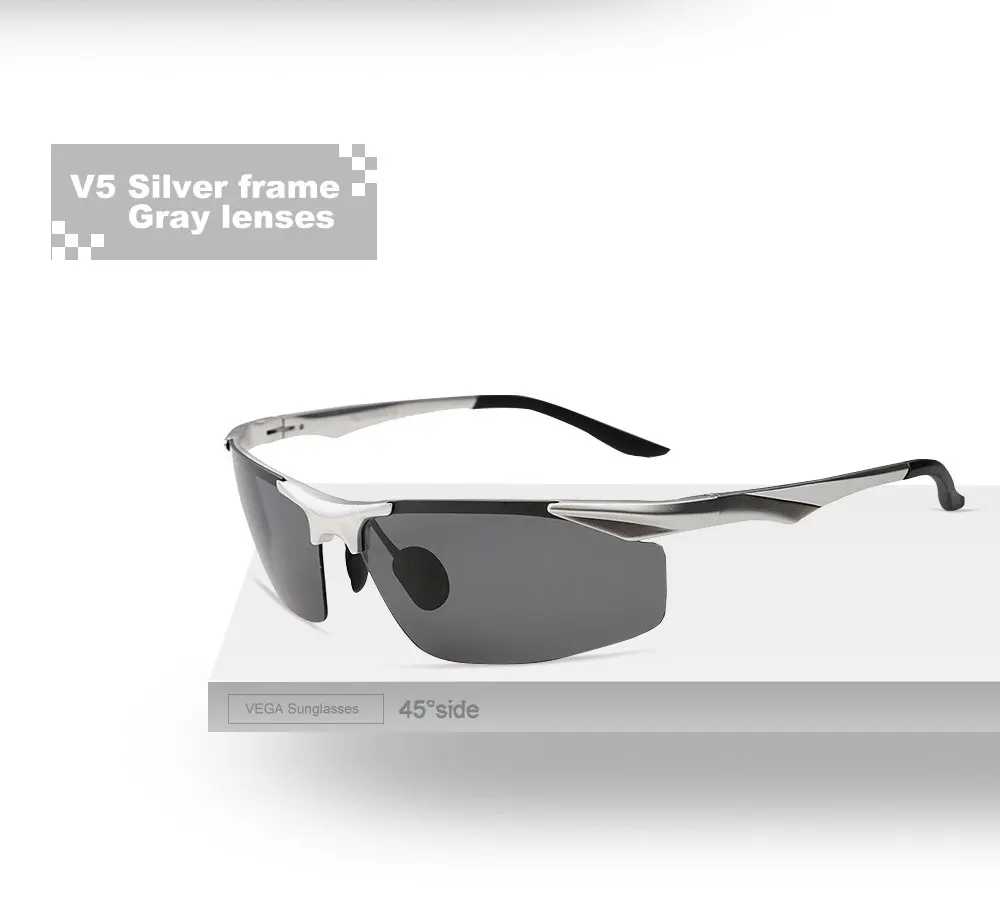 VEGA Eyewear Black Polarized Sunglasses Sport Driver Fishing Men Male Aluminum Sunglass 3 (10)