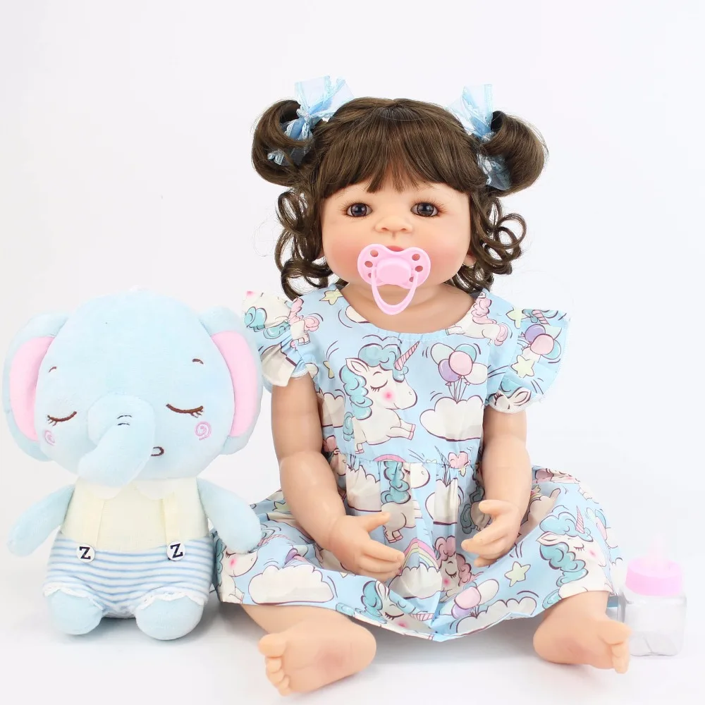 55 см силиконовый винил Reborn Baby Doll игрушка для девочки куклы новорожденных