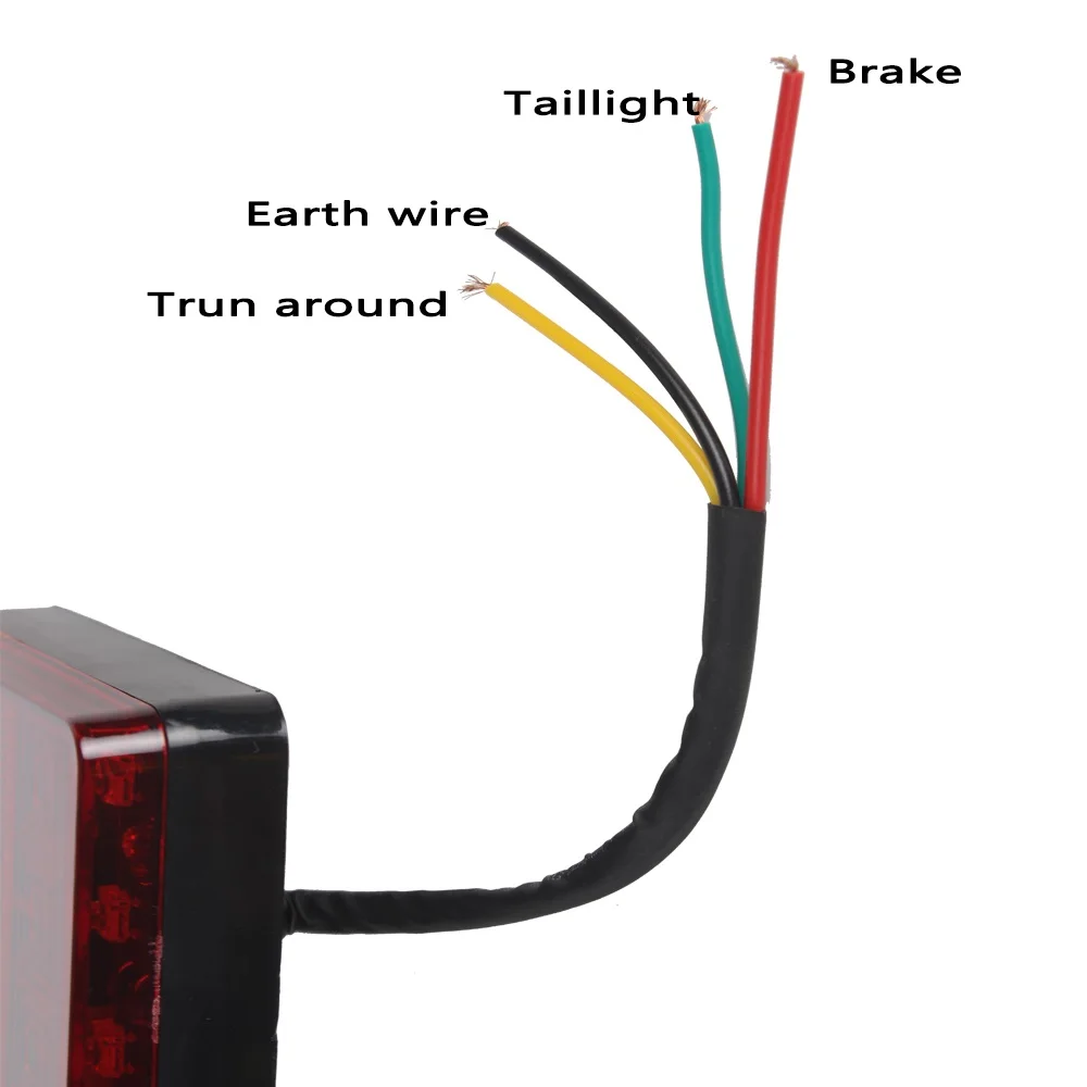 DC-12V-Rear-Lamps-Waterproof-Warning-Lights-Tailights-8-LED-Car-Tail-Light-2pcs-Rear-Parts