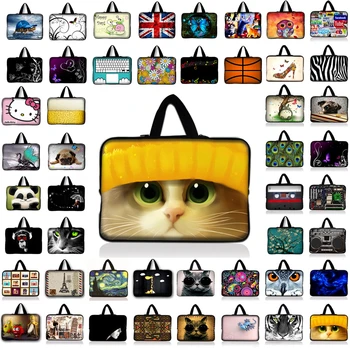 

Cute Cat Laptop Sleeve Tablet Bag Notebook Case For 7 10 12 13.3 14" 15.4 15.6 17 inch Computer For Asus HP Acer Lenovo