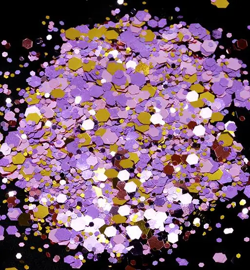 50g/bag Chunky Glitter Nail Sequins Iridescent Flakes Ultra-thin Colorful Mixed Paillette Festival Glitter Cosmetic Face Glitter - Цвет: 7-50g in one bag