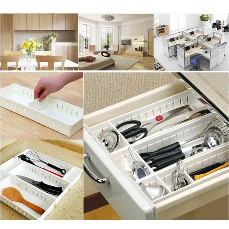 

Adjustable Home Drawer Storage Organizer Kitchen Partition Divide Cabinet Box