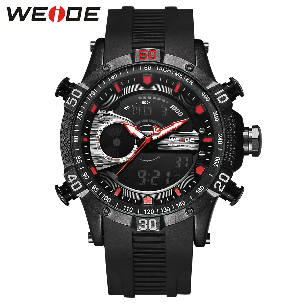 WEIDE Роскошные Брендовые спортивные мужские Цифровые кварцевые часы из нержавеющей стали, мужские водонепроницаемые электронные армейские часы с будильником в стиле стимпанк - Цвет: Многоцветный