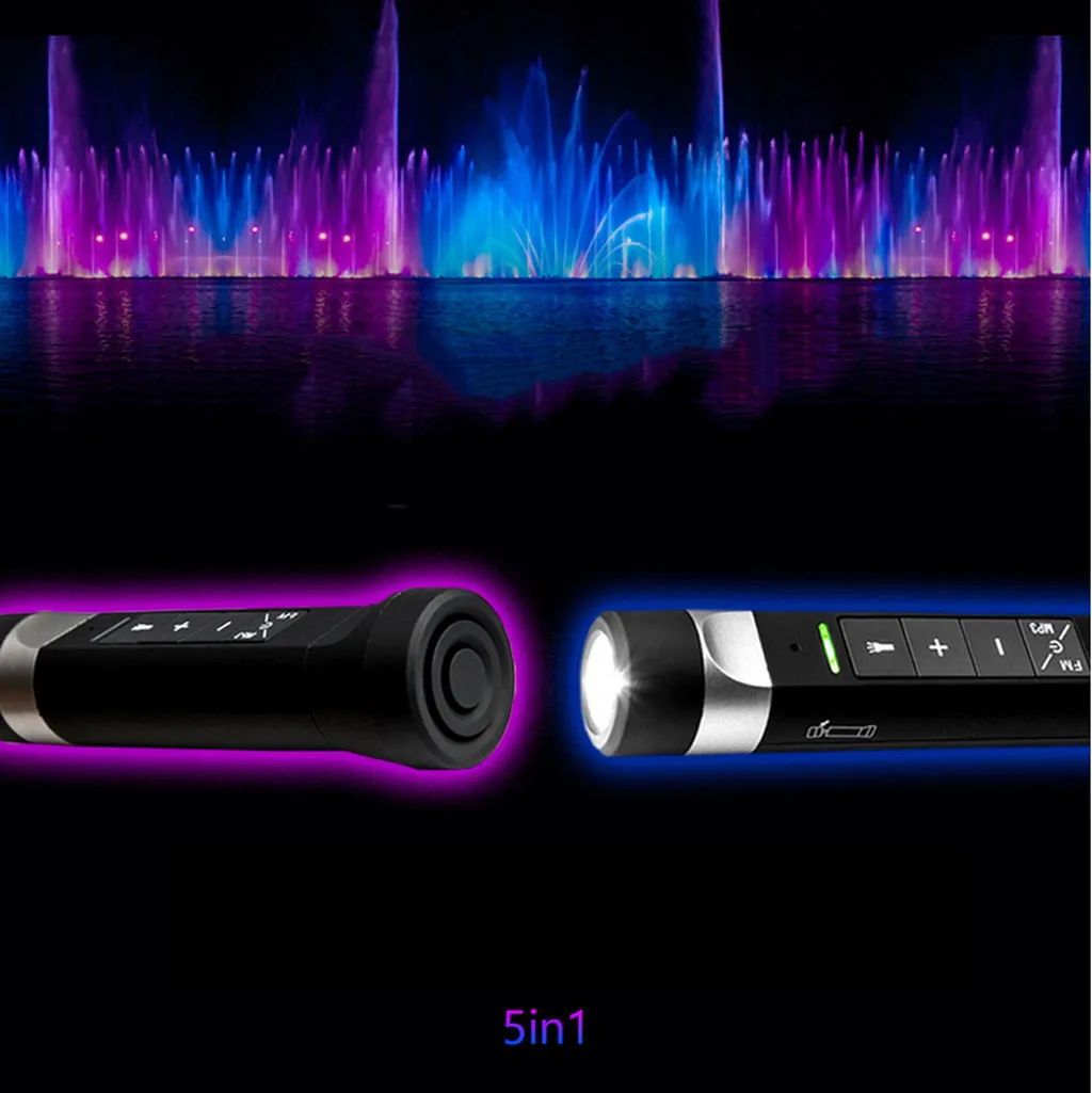 HIPERDEL Bluetooth динамик беспроводной портативный открытый езда 5 в 1 многофункциональный динамик s MP3 фонарик FM радио TF cardC330