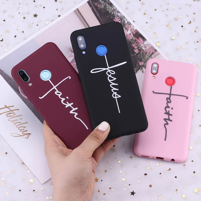Силиконовый чехол для телефона Huawei Honor Mate 10 20 Nova P20 P30 P40 P Smart распятие христианский