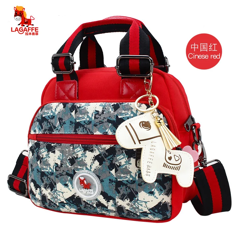 LAGAFFE подгузники сумки большой емкости детские пеленки сумка модная сумка для молодых мам сумки и водонепроницаемая детская коляска сумка оптом - Цвет: Красный