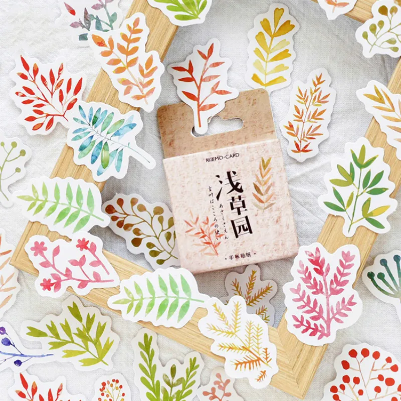 

1Pcs Shallow Grass Stickers The Cartoon Sticker For Laptop Skateboard Luggage Decal Toy Stickers