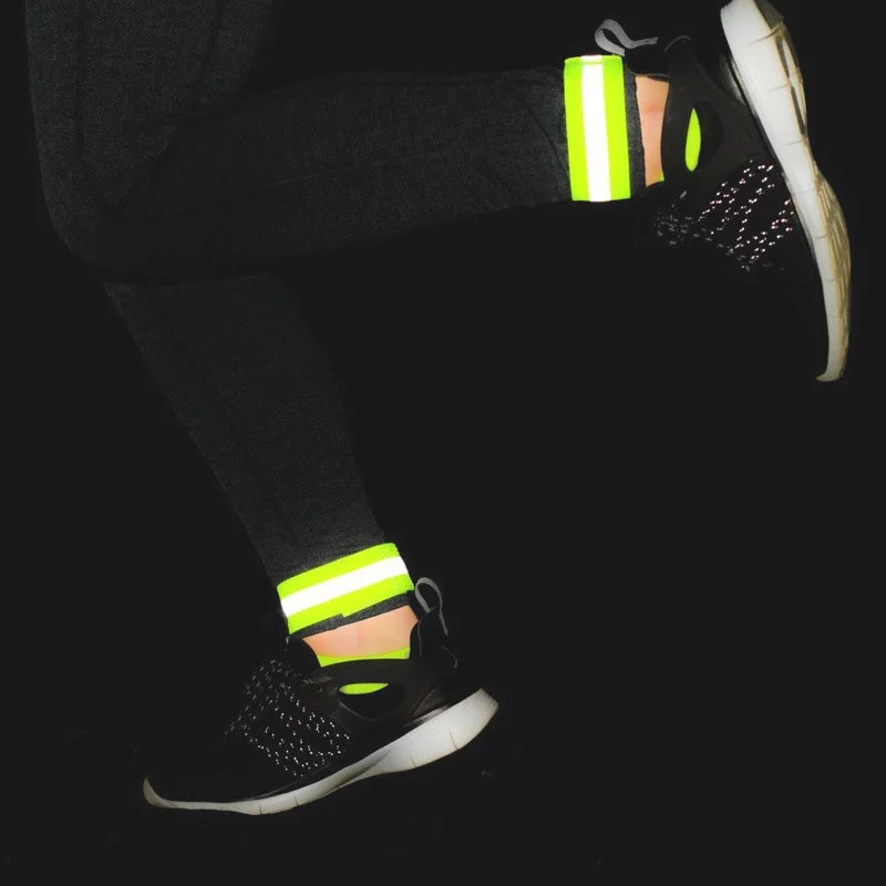 

1 Pair Set Autumn Outdoor Running Night Sports Cycling Reflective Wrist Ankle Straps Emergence Safety Warning Bands