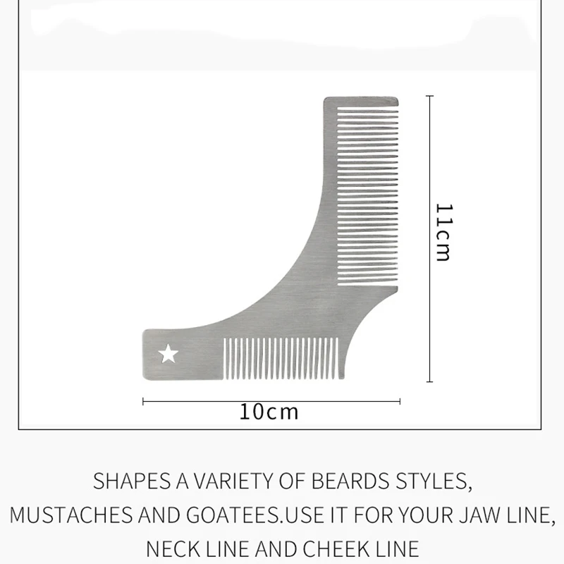 Новое поступление, шаблон для укладки бороды, трафарет для волос, гребень для бороды для мужчин, легкий и гибкий, подходит для всех-в-одном, инструмент для формирования бороды