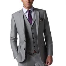 Мужские костюмы, мужской костюм из трех предметов для отдыха, свободный, культивированный, на заказ(пальто+ брюки+ жилет