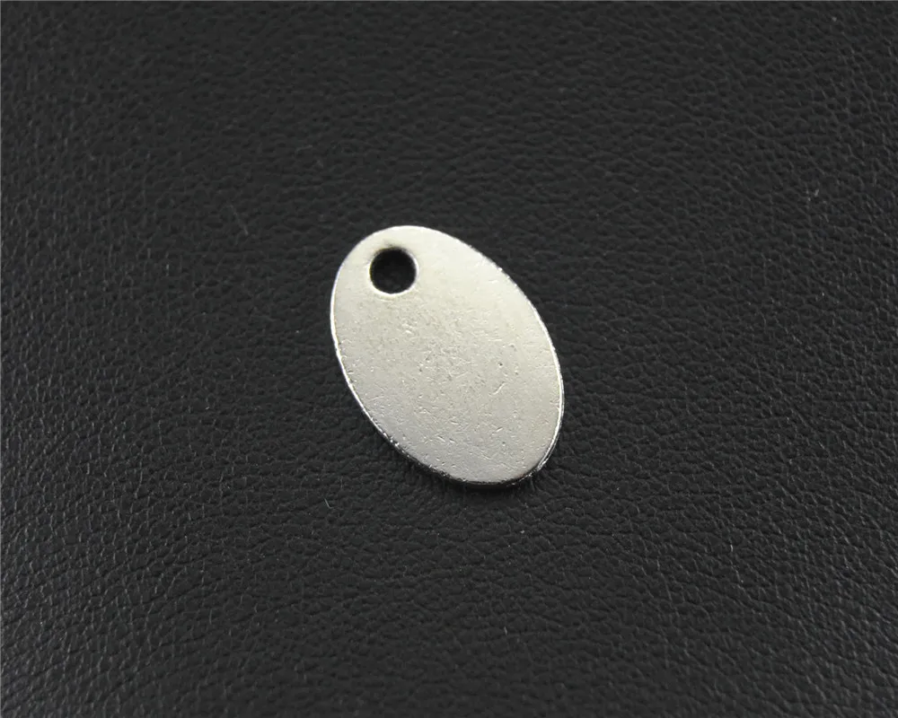 50 шт. античный серебряный пустой Овальная Капля мини Шарм DIY ожерелье браслет фурнитура 14x10 мм A1473