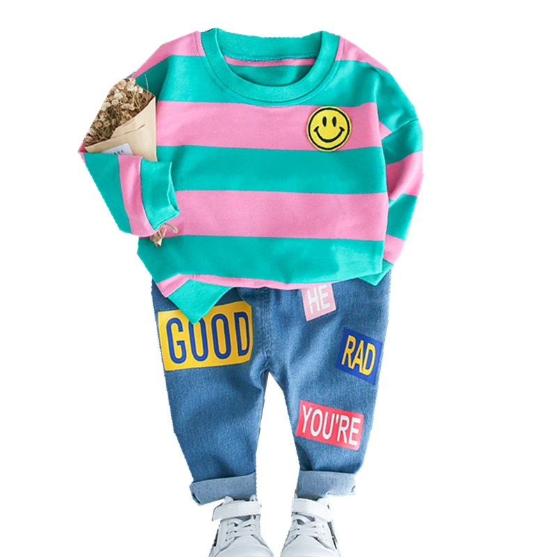 

Boys Clothes Set 1 2 3 Years Autumn Baby Sets New Fashion Style Full-Sleeve O-Neck 18064 Children Kids Girls Clothing Suits
