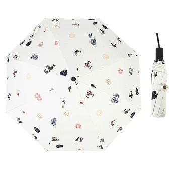 

Non Automatic Portable Mini Cute Fresh Fruit Pattern Umbrella Anti-UV 3-folding Windproof Umbrella for Sunny Rainy Woman Kids