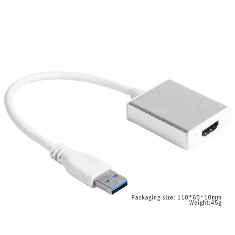 VODOOL USB 3,0 к HDMI 1080 P адаптер Высокое качество USB 3,0 к HDMI 1080 P внешняя графическая карта видео конвертер кабели адаптер