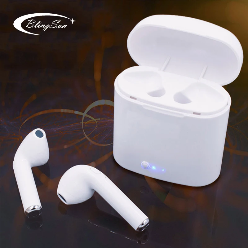Bluetooth беспроводной наушники i7s СПЦ стерео спортивные Wireles гарнитура с микрофоном