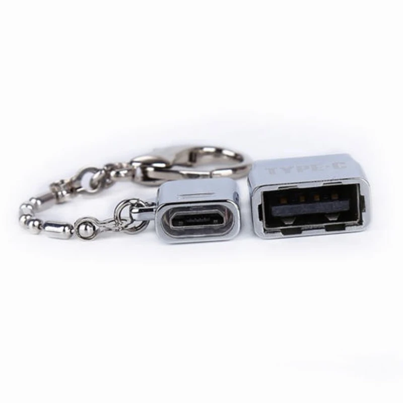 2 шт./партия Micro USB Женский к type C Мужской цинковый литой адаптер+ type A Женский к type C Мужской конвертер мини USB-C OTG адаптер Комплект