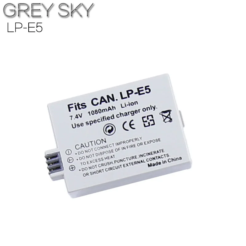 4 шт. LPE5 LP-E5 LP E5 батарея+ светодиодный USB двойной зарядное устройство для Canon EOS Rebel XS, Rebel T1i, Rebel XSi, 1000D, 500D, 450D, Ki