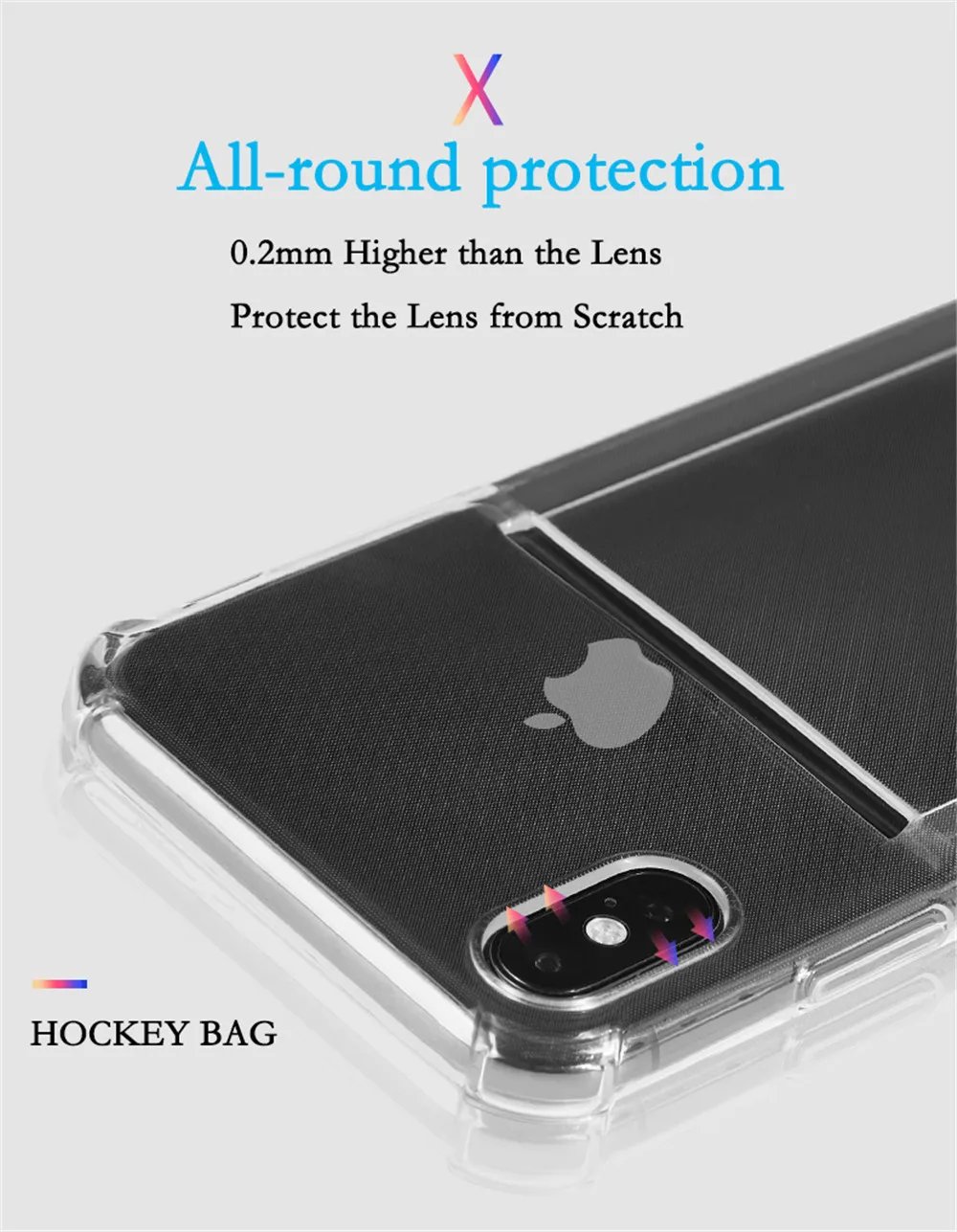  For IPhone 7 8 Plus XR XS MAX Credit Card Holder Soft TPU Transparent Back Cover For iPhone 5S 6 6S Plus Wallet Silicone Cases (8)