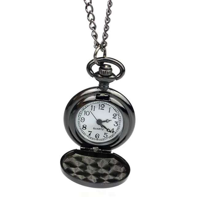 #5001Fashion Vintage Black Roman-Numerals Stainless Steel Quartz Pocket Watch DR #5001Fashion Vintage Black Roman-Numerals Stainless Steel Quartz Pocket Watch DR