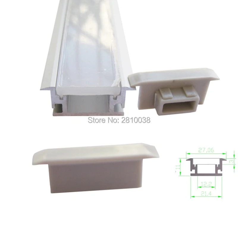 Алюминиевый корпус для светодиодных ламп 10X1 м в комплекте|aluminum led profile housing|aluminum