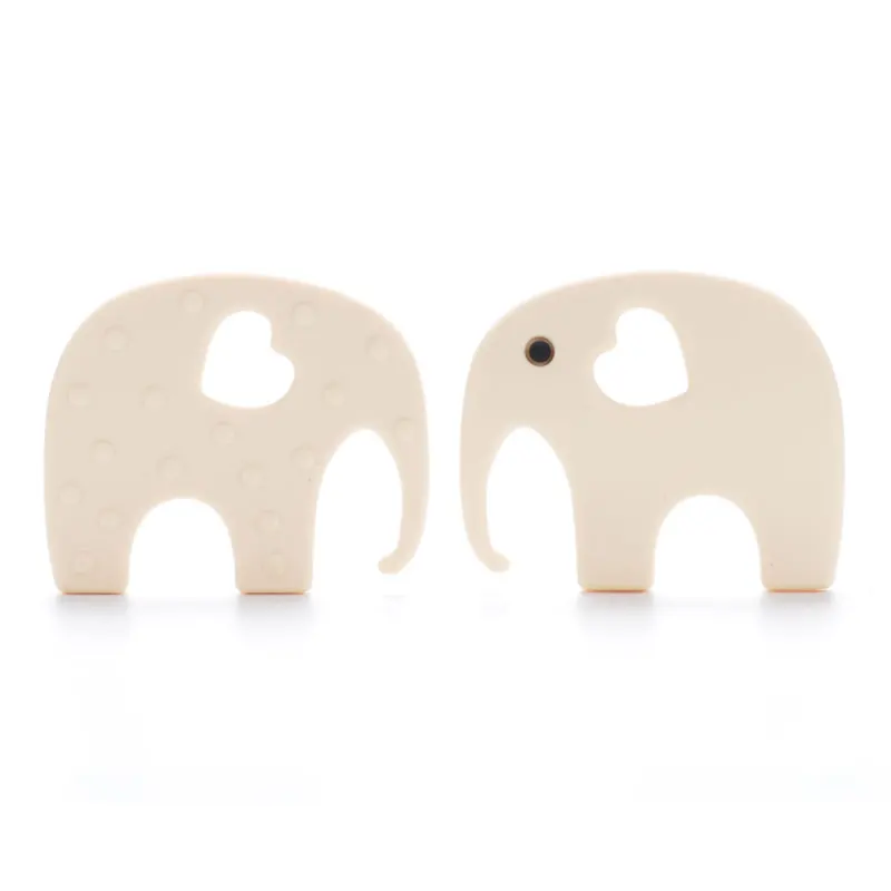 Silicone Elephant Teether Teething Toys Silicone Beads Baby Chew Necklace 1pc