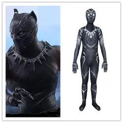 Новые мстители t'chaka Черная пантера 3D печать Колготки для новорождённых Косплэй взрослый костюм на Хэллоуин Карнавальный одежда для