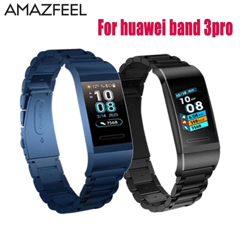 

Amazfeel Wrist strap Accessories for huawei band 3pro strap bracelet metal stainless steel watch strap wristband band 3 pro belt