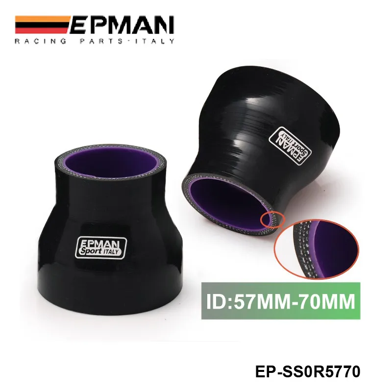 

Black 2.24"-2.75" 57mm-70mm Silicone Straight Reducer hose Coupler Pipe Turbo For VW Golf GTI MK2 8V PB Code EP-SS0R5770