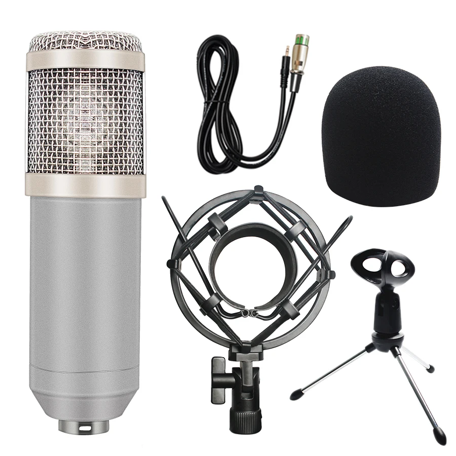 BM800 Condenser Microphone Sound Recording Karaoke Mikrofon For Computer+Shock Mount+Foam Cap+Cable As BM 800 Studio Microphone BM800 Condenser Microphone Sound Recording Karaoke Mikrofon For Computer+Shock Mount+Foam Cap+Cable As BM 800 Studio Microphone