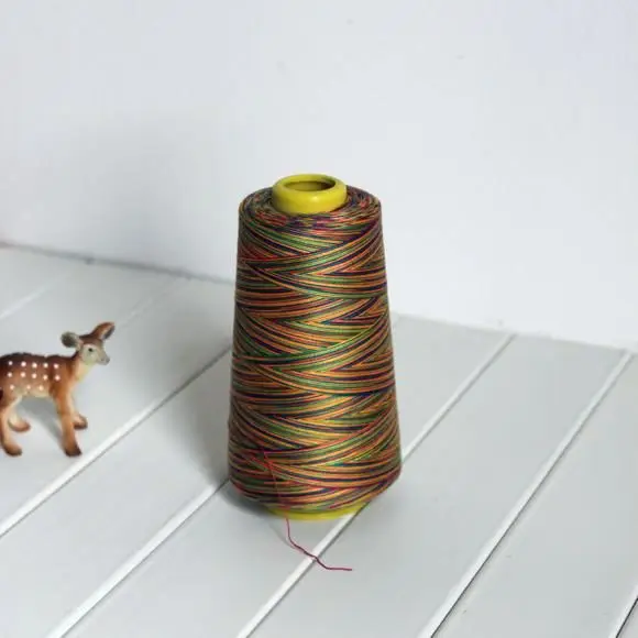 

diy handmade accessory purse frame thread rainbow/ Gradient colorful thread for Quilting handwork Sewing thread 3000yard
