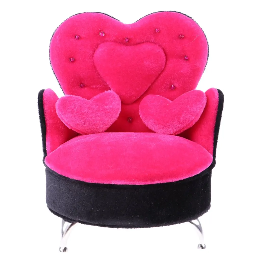 1/6 Dollhouse Furniture Wooden Velvet Single Sofa Chair Miniature Doll House Accessories Toys Birthday Gift for Children Kids 1/6 Dollhouse Furniture Wooden Velvet Single Sofa Chair Miniature Doll House Accessories Toys Birthday Gift for Children Kids