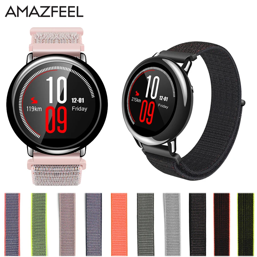 

Nylon Band For Xiaomi Huami Amazfit Stratos Pace Strap Smart Accessories for Amazfit Watch 1 2 strap Replacement Band