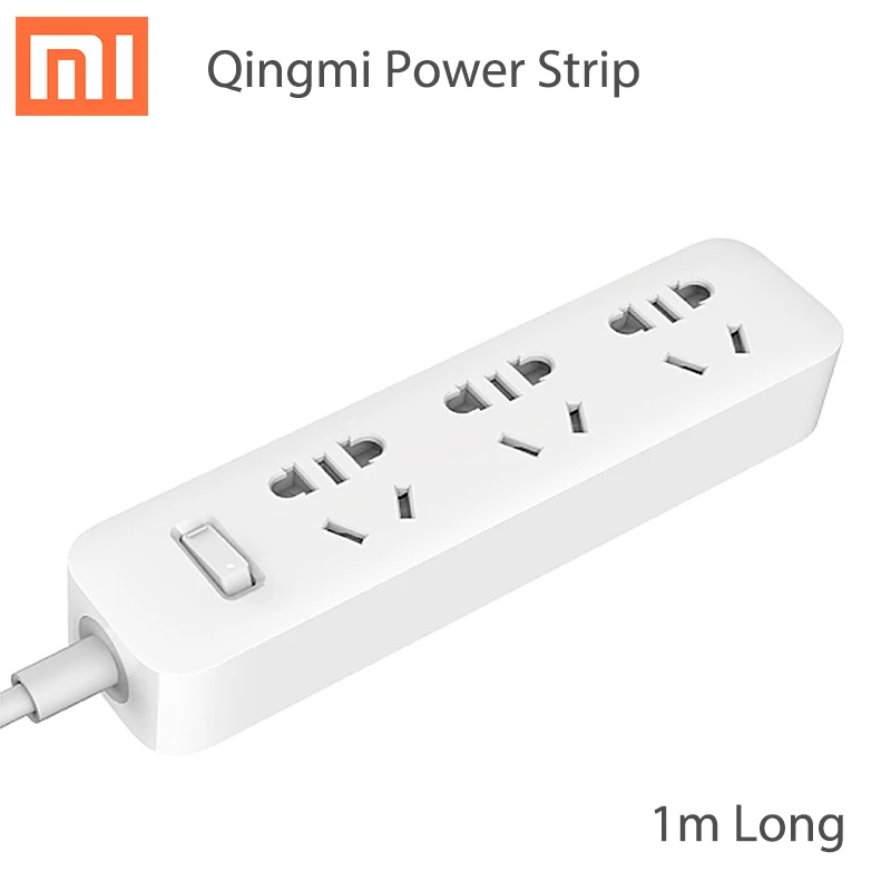 Original XiaoMi Power Strip Qingmi 3 Sockets Power Plug Power Converter