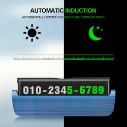 Светящаяся автомобильная парковочная карта номер телефона наклейка ящик стиль скрытый авто пластина аксессуары