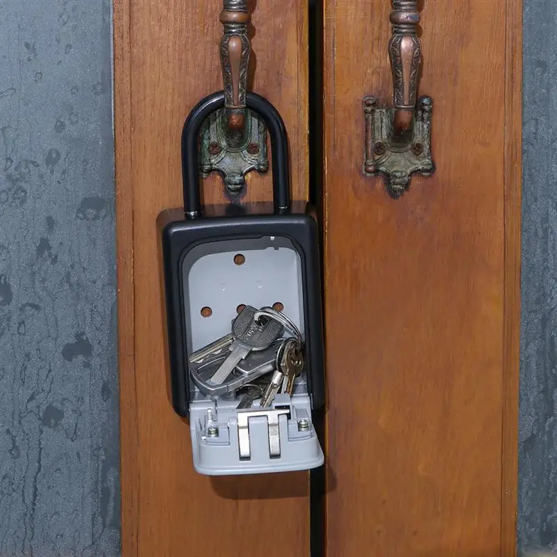 Portable Aluminium Alloy Key Safe Box Secure Box Security Key Holder Safty Key Lock Box Set-Your-Own Combination