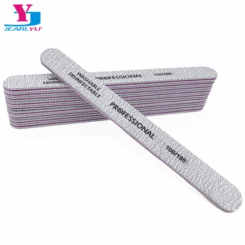 

20Pcs High Quality Nail File Sanding 100/180 Grit Grey Plastic Nail File For Nail Art Tips Manicure File Wholesale Nails Files