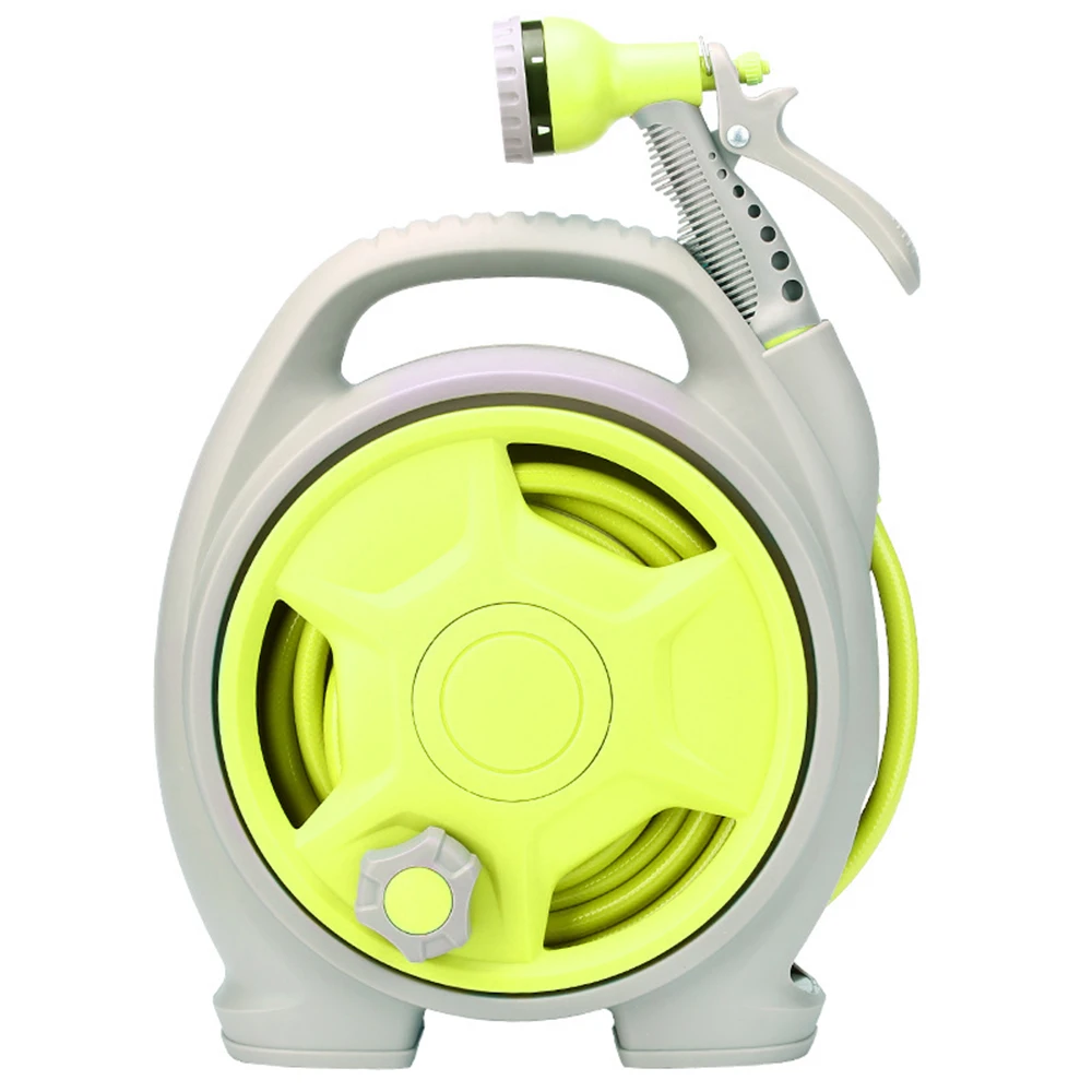 Mini portable garden hose reel multi-function high pressure gun head outdoor garden courtyard hose reel handle watering hose ree Mini portable garden hose reel multi-function high pressure gun head outdoor garden courtyard hose reel handle watering hose ree