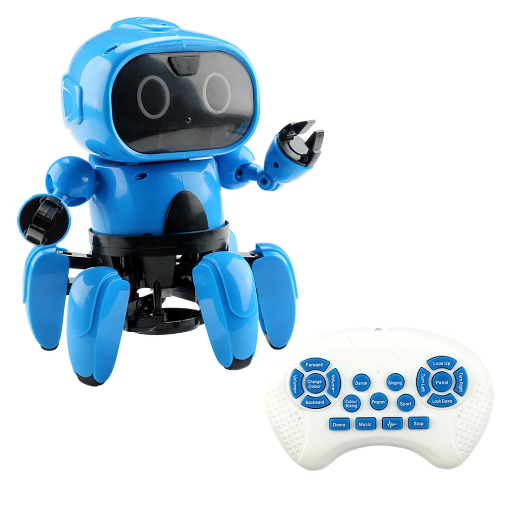 

6 Channels Lighting Intelligent Programming Dancing Funny Kids Robot Toy Flexible Joints Remote Control Birthday Early Education