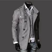 AOWOFS/Новинка года; модная мужская ветровка; двубортная длинная Мужская модная деловая куртка