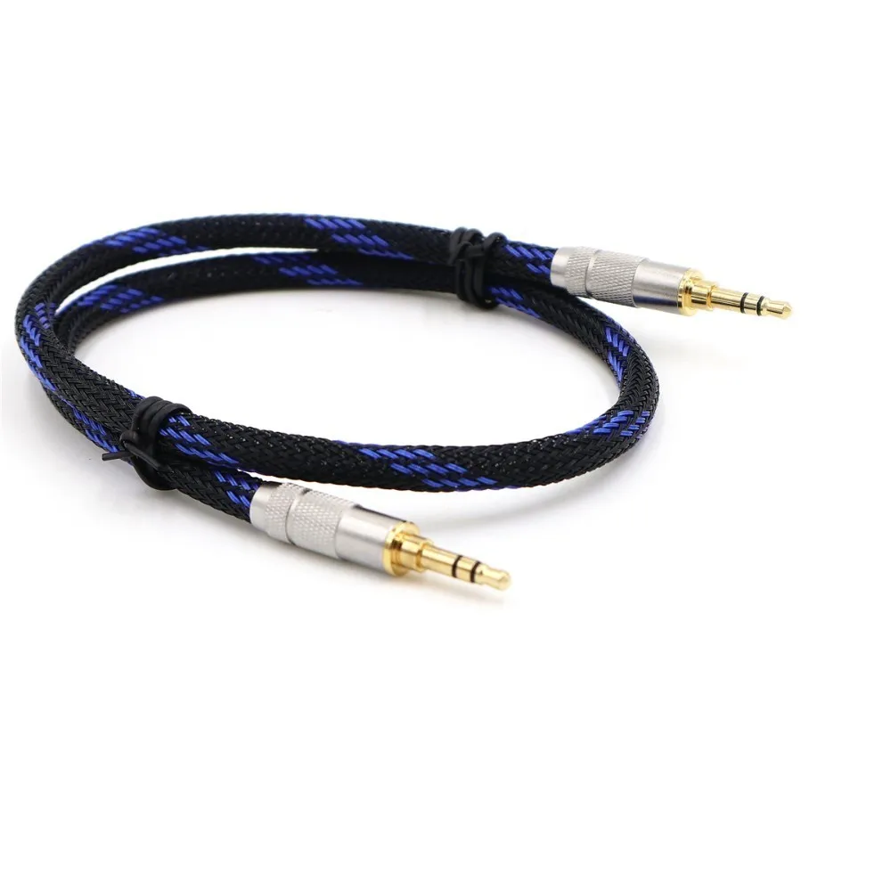 HIFI AUX 5N Copper plated silver line signal line 3 5mm headphone plug audio cable signal transmission faster and more clear