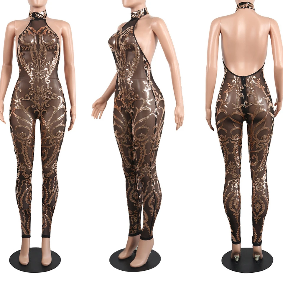 Sexy Backless Sequin Bodycon Jumpsuit (4)